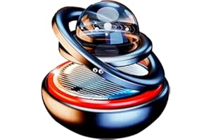 RECITEM Tragbare Auto-Diffusor zur Luftreinigung, Auto Armaturenbrett Dekoration,Mini-tragbare Solarrotierende Aromatherapie-Ornamente, Perfekte Auto Gadgets für den Innenraum, 360 Grad Drehbar (Schwarz)