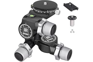 INNOREL Profesjonalna głowica statywu do precyzyjnej regulacji fotografii z Arca Swiss Panoramic Pan-tilt CNC, całkowicie metalowa, 3-kierunkowa głowica kulowa statywu do lustrzanki cyfrowej, maksymalne