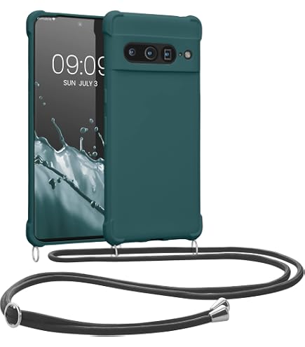YAMCCCSE Handyhülle Mit Kette Für Google Pixel 7 Pro – Transparent, Verstellbar, Inkl. Halsband & Rainbow Design