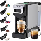 5 in 1 Capsule Coffee Machine 19BAR for Lavazza MIO/Nespresso Original/Dolce Gusto Capsules and Ground Coffee/ESE Pod, Automa