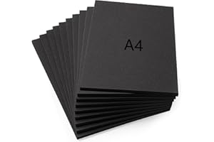 L&W LUCK 10 PCS EVA Foam Sheet,Black Foam Boards 6mm A4 High-Density Core Sheets for DIY,Cosplay,Modeling, Arts, Liner Sheet