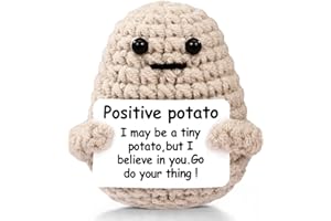 DRAUPNIR Pocket Hug Positive Potato, Creative Knitted Positive Potato Doll, Mini Plush Figures Funny Positive Potato Doll Regali per donne Uomini, Colleghi Regalo d'addio