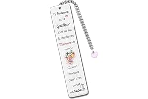 HZBLAZ Marraine Marque-Pages Fête Des MèRes Cadeaux Fleur Meilleure Marraine Filleul Amour Pour Toujours Noël Anniversaire Merci Retraite Apprécier Souvenirs Action de Grâce Femmes Livre Accessoire