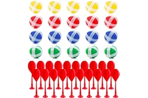 Regerly Palla di Velcro 40 Pezzi Gioco Freccette con Palline Adesive per Lancio e Disco - Set Sostituzione per Bambini Indoor Festa