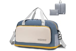 BAGROUPS Handgepäck Tasche 55x40x23 Lufthansa Faltbare Wasserdicht Reisetasche 55 x 40 x 23 cm Groß Erweiterbar Handgepäck für Flugzeug Diebstahlsichere Sporttasche für Weekender Fitness Damen Herren