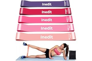 NEDIT Resistance Bands - Exercise Band (Set Of 5) Unsiex - Resistance Bands Set Men and Women - For Fitness With 5 Varying Levels Of Resistance – Carrying Case inclued - Pink