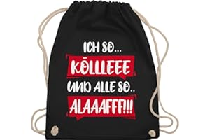 Shirtracer - Turnbeutel Rucksack - Karneval & Fasching - Ich so... Kölle Alaff Rot-Weiß