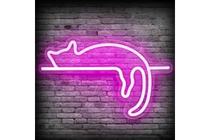 LMYDIDO Cute Cat Neon Sign LED Neon Light Sign USB Power Personalized LED Neon Signs Letters Neon Lights for Bedroom Living Room Wall Decor