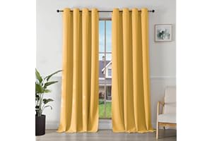 Joydeco Tende Oscuranti per Interni 2 Pezzi, Tende Termiche con Occhielli per Soggiorno Moderne, Cameretta Bambini, Camera da Letto Blackout Curtains