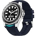 Cinturino Orologio 22 Mm In Silicone A Sgancio Rapido Per Fossil Gen 5, Q Wander, Explorist HR - Colori Nero E Grigio