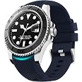 Cinturino Orologio 22 Mm In Silicone A Sgancio Rapido Per Fossil Gen 5, Q Wander, Explorist HR - Colori Nero E Grigio