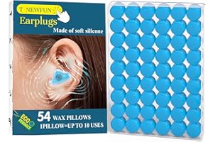 T NEWFUN Ohrstöpsel zum Schlafen, zum Schwimmen, 54 Paar wiederverwendbare formbare softe Silikon Ohrenstöpsel