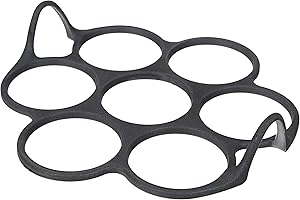 Patisse 19233 Moule à 7 Blinis Silicone Starflex Noir 7 cm