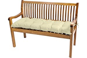 ‎TEXDEKO TexDeko® Garden Gartenbank-Auflage 110 x 40 x 8cm wasserabweisend UV - beständig mit Oeko-TEX Zertifikat gesteppt Bankpolster Bankkissen Polsterauflage Sitzpolster Bankauflage Sitzkissen (Sand)