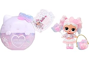L.O.L. Surprise! Loves Hello Kitty Tots - Puppe Miss Pearly - Sammlerpuppe mit 7 Überraschungen zum 50. Jubiläum von Hello Kitty - für Mädchen ab 3 Jahren