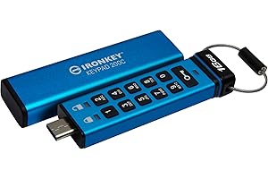 Kingston IronKey Keypad 200C Clé USB Type-C à chiffrement matériel FIPS 140-3 niveau 3 (en attente) avec chiffrement matériel XTS-AES 256 bits - IKKP200C/16GB