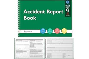 PRINTWORKS Accident Report Book – 2026 Version – HSE Compliant Incident & Near Miss Record Book – Suitable for Workplace First Aid Kit – 120 Pages – GDPR, RIDDOR & CQC Aligned