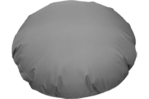 chilly pilley Fauteuil Pouf Coussin De Sol avec Remplissage Eps Pouf Géant Pouf Intérieur Et Extérieur Imperméable Multifonctionnel pour Enfants Et Adultes Nombreuses Couleurs (Gris, Ø 145 cm)