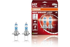 ‎OSRAM Osram Night Breaker Laser H7 next Generation, +150% mehr Helligkeit, Halogen-Scheinwerferlampe, 64210NL-HCB, 12V PKW, Duo Box (2 Lampen)(2 Stück) 1er Pack