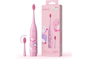 Ordo Squishmallows Toothbrush, Sonic Battery Toothbrushes for Kids, Soft Bristles, Extra Brush Head Inc, Gift for Kids Aged 4 Years and Up, Battery Included, Auggie