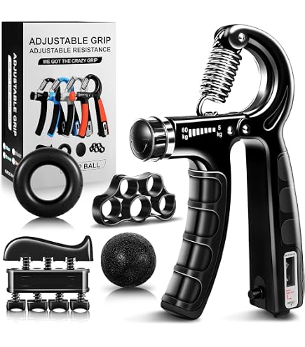 Fingertrainer SGERUFZ – Extenseur De Doigts Réglable 6,6-21 Lb, Avec Protège-poignet, En Silicone, Pour Grimpe, Tennis, Musique