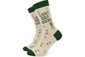 SC Products Lucky Golf Socks Gift For Golfer | Cotton Size 6-12 Novelty Socks Funny Golf Gifts for Men UK | Stocking Fillers for Men Gifts For Golfers | Golfing Accessories Presents for Dad Grandad