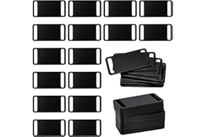 StayMax Aluminiowe grawerowane puste etykiety do stemplowania puste etykiety puste nieśmiertelniki dla psa identyfikator zwierzęcia domowego 25 sztuk (czarne)