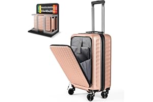 ARTREE Maleta de Cabina 52x35x20cm,ABS Material Trolley Rígida Expandible, con Ruedas giratorias Desmontables,Cerradura combinación,Ideal como Equipaje de Mano para Iberia, Vueling o Easyjet