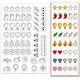 PH PandaHall 11 Styles Clear Stamps for Card Making Weather Five-Star Skull Diamond Leaf Transparent Silicone Stamp Heart Paper Crafting Stamp for DIY Scrapbooking Card Journal Photo Album Decoration