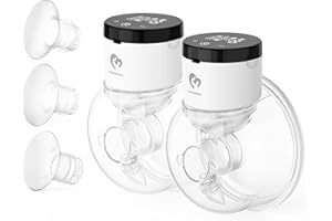 Electric Breast Pump Portable 2 Series, Bellababy, Double Hands-Free with Touchscreen LCD Display, Rechargeable Hands-Free with 4 Modes and 9 Levels