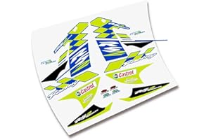 CUAC REVOLUTION Kit Pegatinas CARENADO Completo para Moto RIEJU RS2 MATRIS Adhesivos VINILOS (Color Amarilo y Azul)