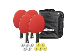 JOOLA - Zestaw do Tenisa Stołowego – 4 Rakietki, Piłeczki i Torba Transportowa
