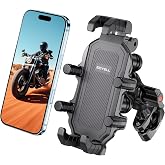EDYELL Anti Theft Motorcycle Phone Holder with Vibration Damper, Shockproof Bike Mobile Holder 360° Rotation GPS Navigation S