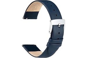 OTTOODY Bracelet de Montre en Cuir Libération Rapide 12mm 14mm 16mm 18mm 20mm 22mm, Ultra Doux Bande Bracelet Montre de Remplacement en Cuir de Veau pour Femme et Homme