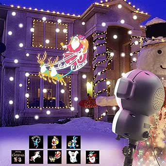 Proiettore Laser Luci Natalizie Per Esterno.Ukeer Proiettore Luci Led Natale Animazione Neve Flood Light Caduta Della Neve Proiettore Con Telecomando Illuminazione Da Interno Ed Esterno Natale Partito Giardino Decorativa Amazon It Illuminazione