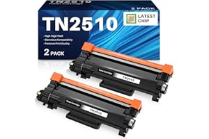 INK4U TN2510 Tóner Compatible para Toner Brother tn2510 para Brother HLL2400DW HLL2445DW HLL2400DWE,DCPL2660DW DCPL2620DW DCPL2665DW,MFCL2800DW MFCL2860DW MFCL2827DWXL(2 Negro)