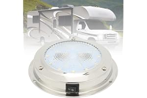 AQXREIGHT Luz LED de techo para RV, luz de cortesía marina IP65 resistente al agua carcasa de acero inoxidable 316 voltaje DC12-24V para barcos caravanas yates