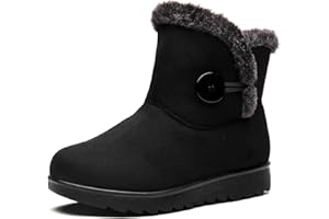 Vunavueya Damen Winterstiefel Warm gefütterte Winterschuhe Schneestiefel Winter Schlupfstiefel Kurzschaft Stiefel Boots Schuhe 35-41.5