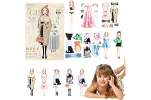 tongfeng Girls Magnetic Dress Up Doll - Magnetic Dress Up Baby - Funny Magnetic Dress Up Travel Toys - 2024 New Magnetic Princess Dress Up Paper Doll - Magnet People Clothes Puzzle Game For Girls