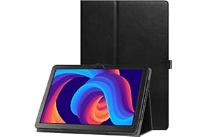 VOVIPO Funda Protectora Compatible con DOOGEE Tab A9 / A9 Pro 10.1 Pulgadas Android 15 Tablet 2025, Funda Folio de Cuero Premium con función de Soporte y Soporte de lápiz,Noir