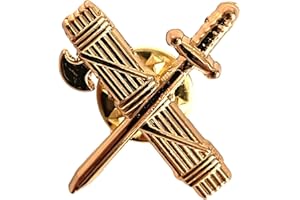 ADCSHOP Spilla emblema della Guardia Civile spagnola – in lega zama con bagno elettrico dorato – misura 1,9 x 1,7 cm – complemento – collezione, Unisex adulto, Metallo, Senza pietra preziosa