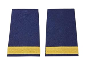 baum-m gmbh Rangschlaufen für Schulterklappen Marine für die Deutsche Bundeswehr blau mit goldenem Stick