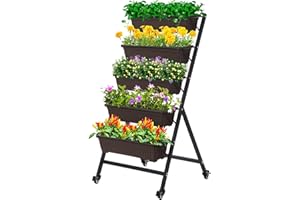 G TALECO GEAR Vertikales Hochbeet, vertikaler Garten-Übertopf mit 5 Etagen für Blumen, Gemüse, drinnen und draußen(Keine Räder)