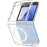 GGM GİYİM & AKSESUAR Samsung Galaxy Z Flip 7 i&ccedil;in Magsafe ile Uyumlu Arka Kısmı Şeffaf Kenarları Silikon Yapılı G&uuml;&ccedil;lendirilmi