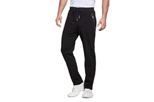 ZOXOZ Mens Tracksuit Slim Fit Bottoms Joggers Elasticated Waist Zip Pockets