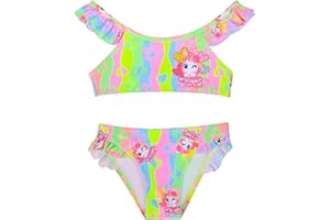 POWER FLOWER Costume da Bagno per Ragazze Set Bikini Due Pezzi Set Tankini Costume da Bagno per Ragazze 2-14 Anni