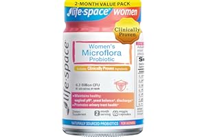 Life-Space Probiotic for Women, 2 Month Serving, Support Healthy Vaginal Microflora & Comfort, Daily Supplement for Women, pH Balance with Lactobacillus rhamnosus, 6.3 Billion CFU & 6 Strains, 60 ct