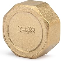 5 Stück Messingkappen 3/4 Zoll - Blindstopfen Mit Dichtungen Für Wasserrohre