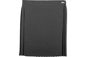 STAR FASHION Kids Girls School Uniform P.E. Netball Sports Gym Skirt Kilt Knife Pleats Wraparound Skirts Drop Waist Pleated Summer Skirt’s Sportswear (Waist 22" to 40")