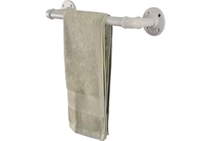 LINKPIPES Rohrhandtuch Bar Wand montiert Industriehandtuch Rack Halter Rustikale Heavy Duty Badezimmer Hardware (12 inch, Weiß)